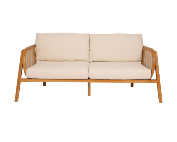 Sofa Beige Enjuncado A, 203 x 84 cm, Alt: 72 cm