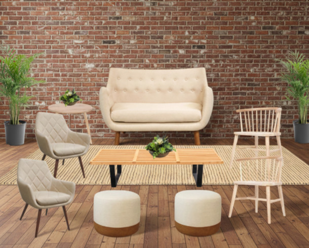 Lounge Beige Tela 1, 8 pax.